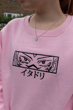 Load image into Gallery viewer, Sukuna Embroidered Light Pink Crewneck (Pre-Order)
