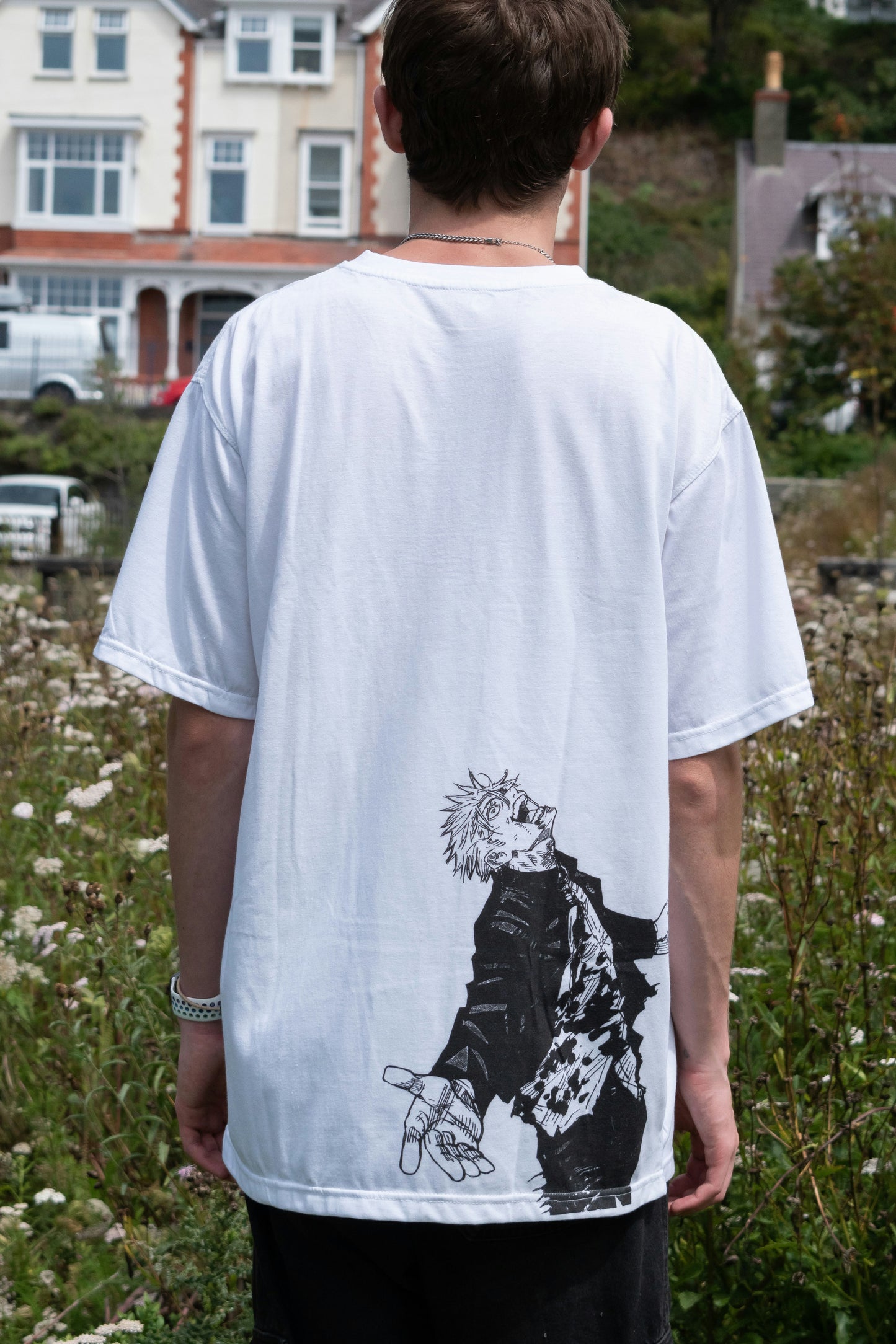 Gojo Embroidered White T-Shirt (Pre-Order)