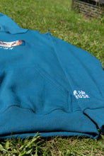 Load image into Gallery viewer, Levi Embroidered Teal Hoodie (Pre-Order)
