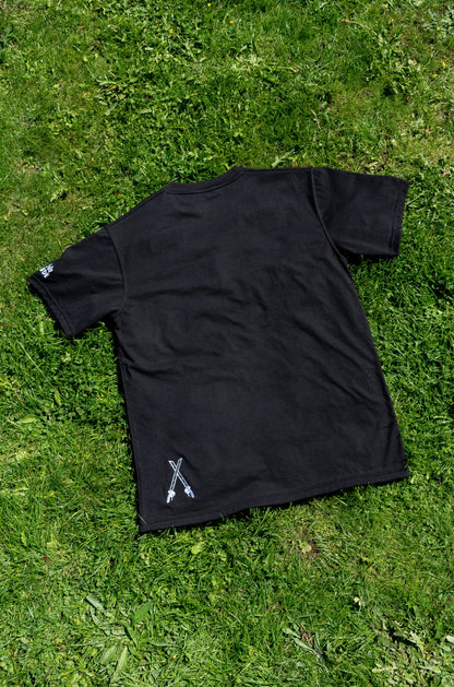 Levi Embroidered Black T-Shirt