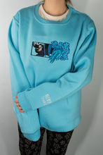 Load image into Gallery viewer, Garou Light Blue Embroidered Crewneck
