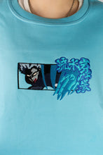 Load image into Gallery viewer, Garou Light Blue Embroidered Crewneck
