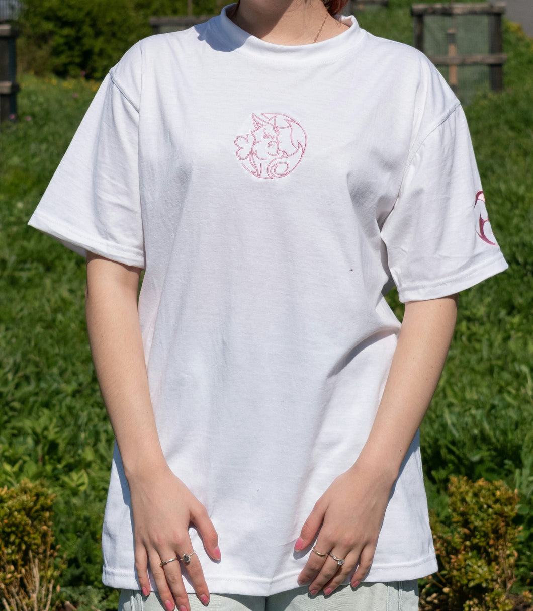 Yae Miko White Over-Sized T-Shirt