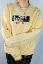 Load image into Gallery viewer, Eren Yeager / Attack Titan Cream Embroidered Crewneck
