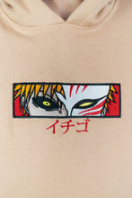 Load image into Gallery viewer, Ichigo Embroidered Beige Hoodie
