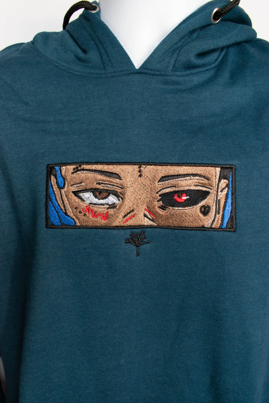 XXXTentacion (Tokyo Ghoul Style) Dark Teal Embroidered Hoodie