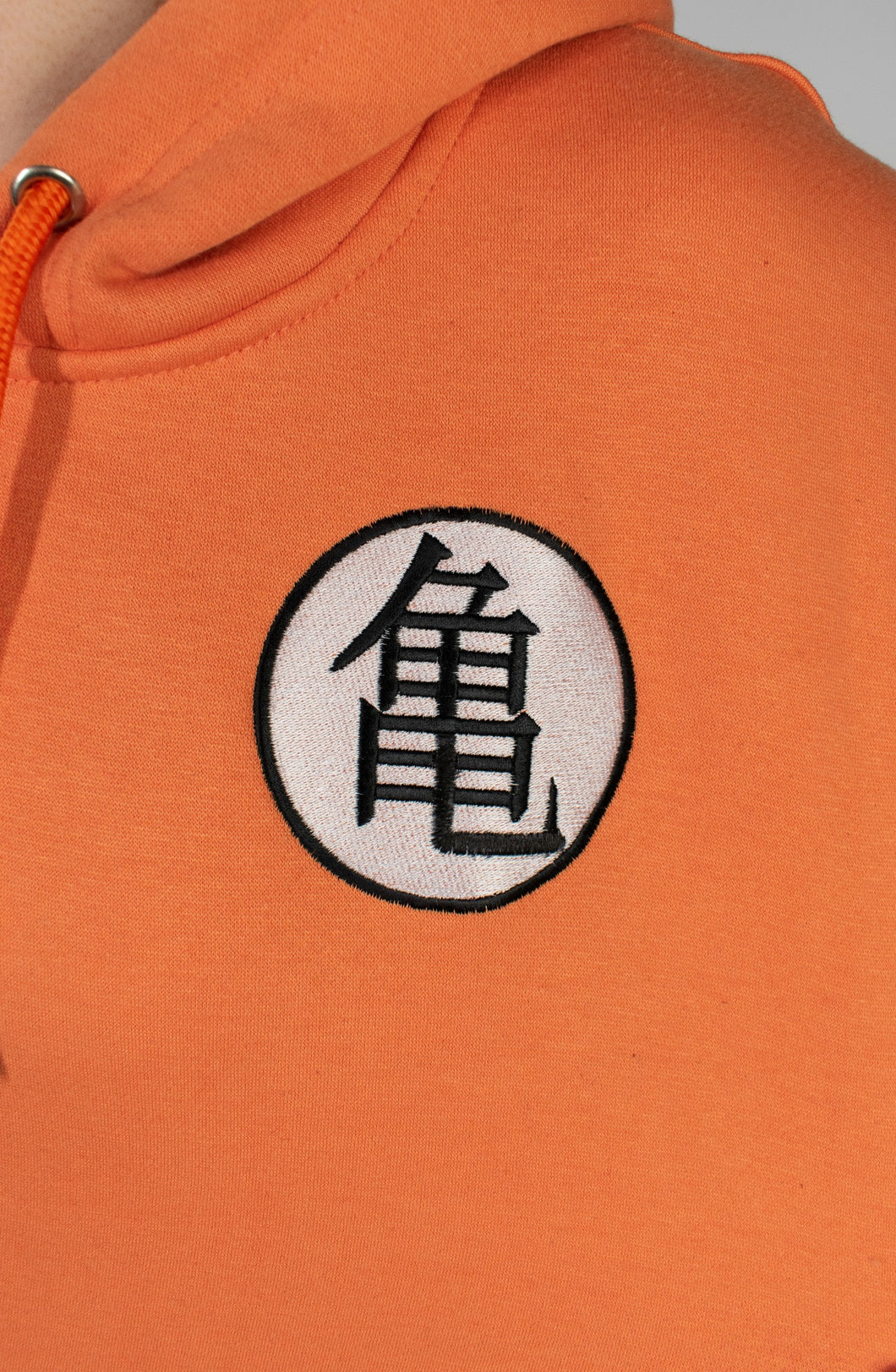 Kame House Symbol Embroidered Light Orange Hoodie