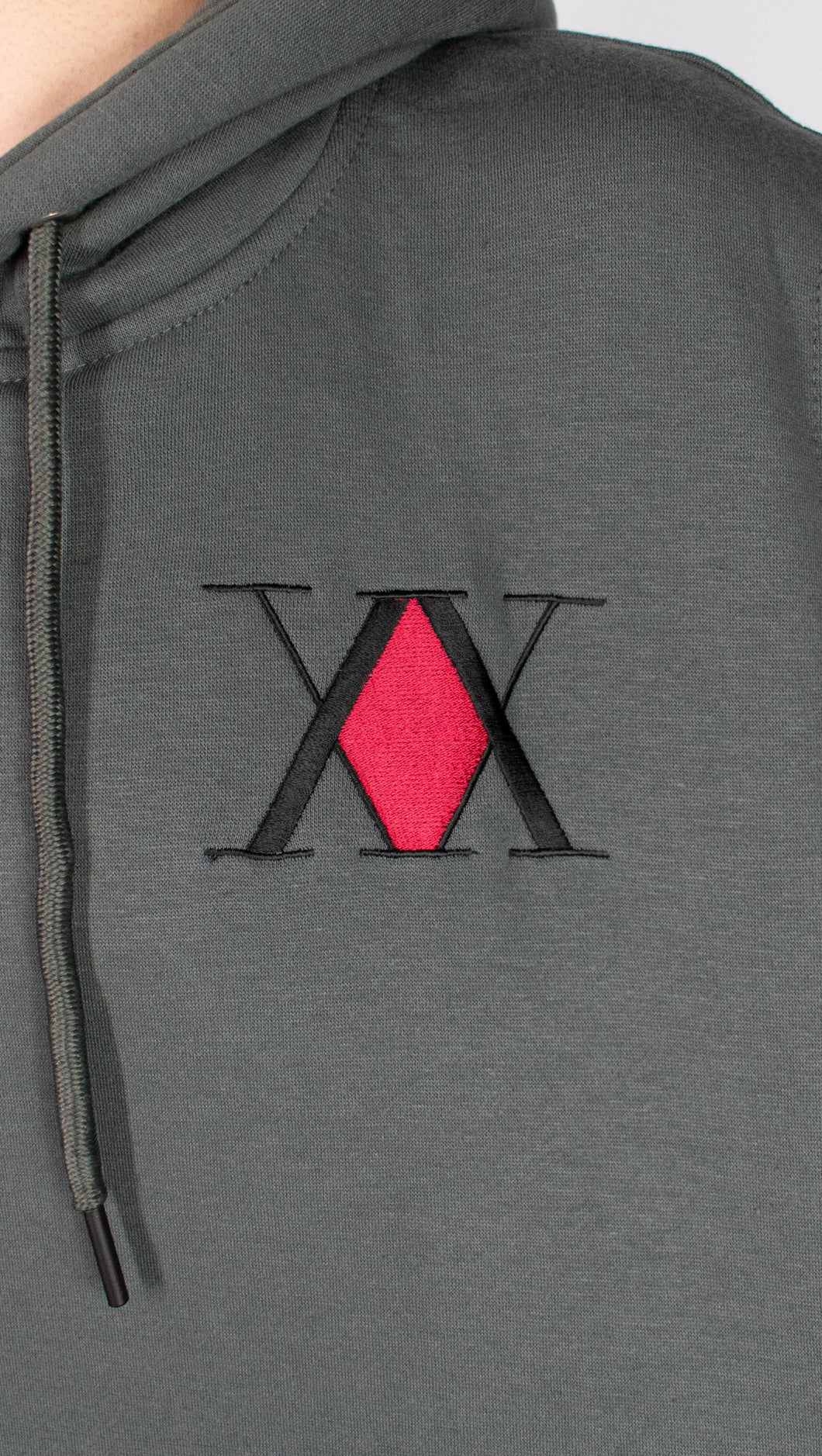HxH Symbol Embroidered Dark Grey Hoodie