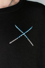 Load image into Gallery viewer, Inosuke Swords Embroidered Black Crewneck
