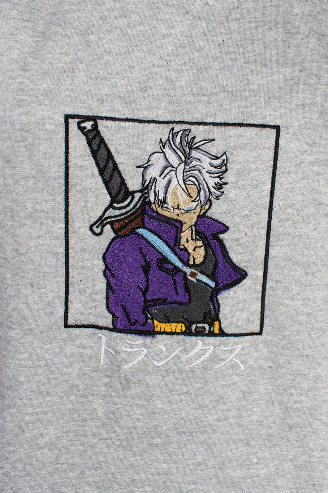 Future Trunks Light Grey Embroidered Hoodie