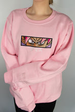 Load image into Gallery viewer, Goku Black Light Pink Embroidered Crewneck
