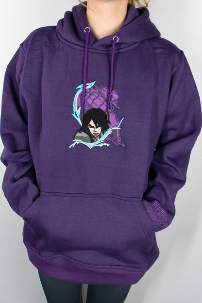 Sasuke w/ Susanoo Purple Embroidered Hoodie