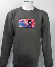 Load image into Gallery viewer, Akame Dark Grey Embroidered Crewneck
