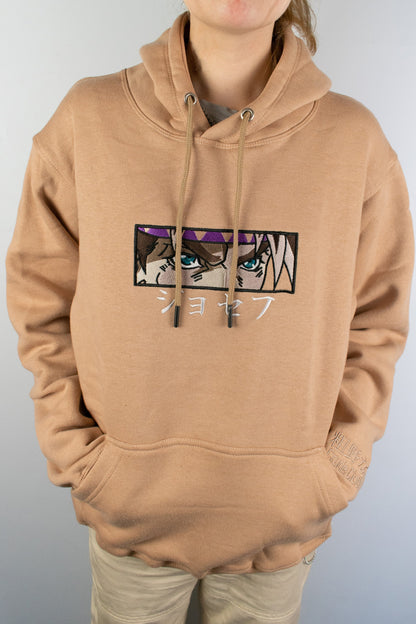 Young Joseph Joestar Beige Embroidered Hoodie