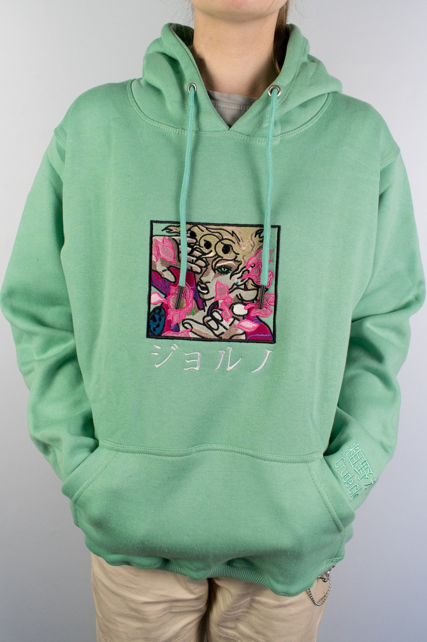 Giorno Giovanna Mint Embroidered Hoodie