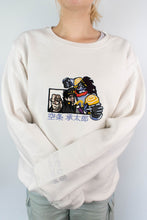 Load image into Gallery viewer, Jotaro Kujo White Embroidered Crewneck
