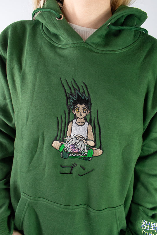 Raged Gon Embroidered w/ Print Dark Green Hoodie