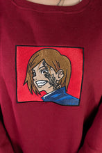 Load image into Gallery viewer, Nobara Embroidered w/ Print Dark Red Crewneck
