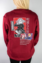 Load image into Gallery viewer, Nobara Embroidered w/ Print Dark Red Crewneck
