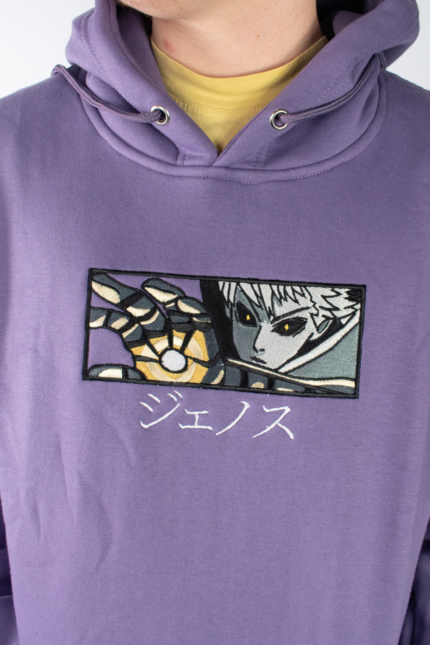 Genos Light Purple Embroidered Hoodie