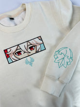 Load image into Gallery viewer, Kazuha Embroidered Cream Crewneck
