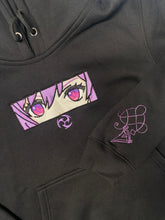Load image into Gallery viewer, Keqing Embroidered Black Hoodie
