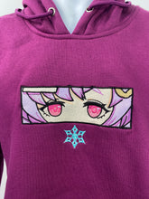 Load image into Gallery viewer, Qiqi Embroidered Grape Purple Hoodie

