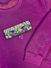Load image into Gallery viewer, Kuki Shinobu Embroidered Grape Purple Crewneck
