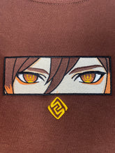 Load image into Gallery viewer, Zhongli Embroidered Brown Crewneck
