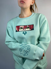 Load image into Gallery viewer, Heizou Embroidered Mint Crewneck
