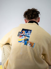 Load image into Gallery viewer, Nami Embroidered w/ Print on Back Pastel Yellow Crewneck
