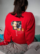 Load image into Gallery viewer, Sanji Embroidered w/ Print on Back Red Crewneck
